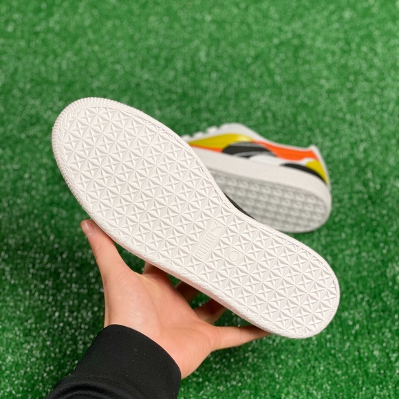 Puma Low Top Mens Casual Lifestyle Shoes White Orange Black 382989-01 NEW Multi - Picture 4 of 5